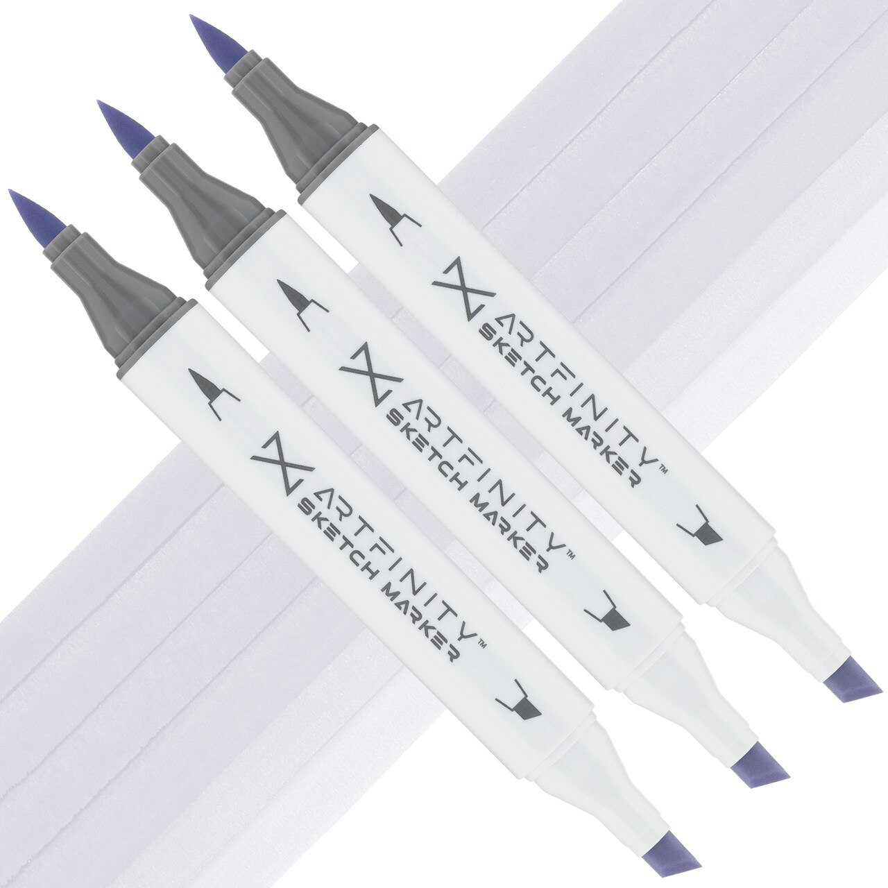 Artfinity Sketch Marker Sets - Set of 3 - Pale Thistle BV7-0, Vibrant, Professional, Dye-Based Alcohol Markers for Artists, Drawing, Travel, & More